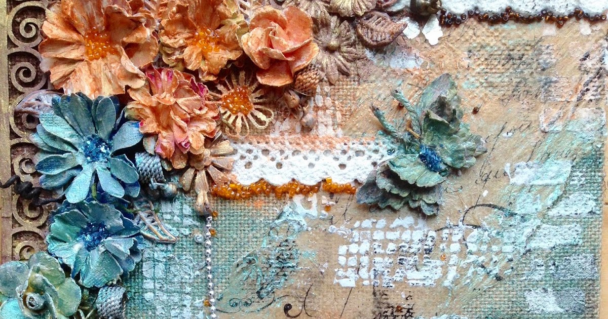 Butterflies N' Buttons Burlap Canvas Mixed Media Art