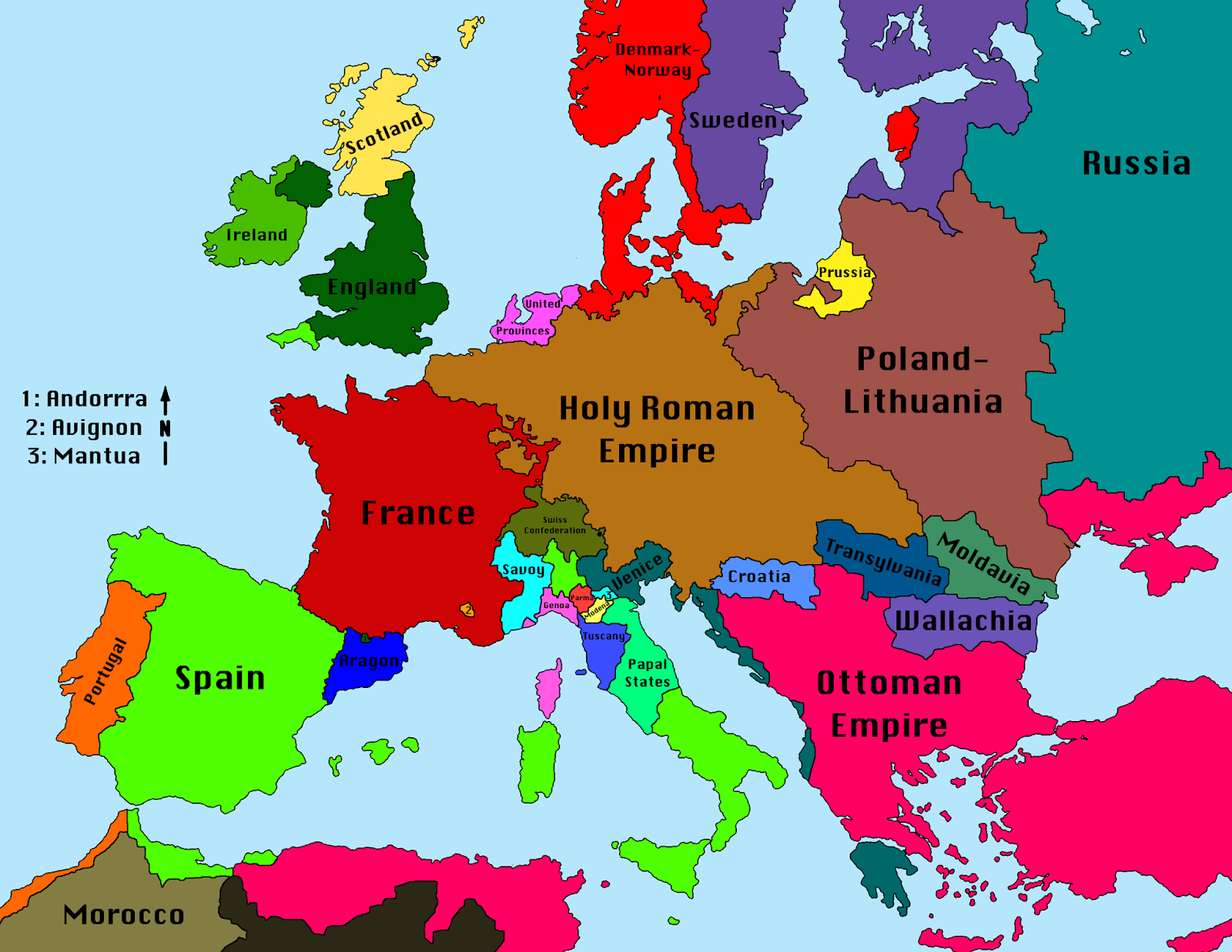 europe in the world map