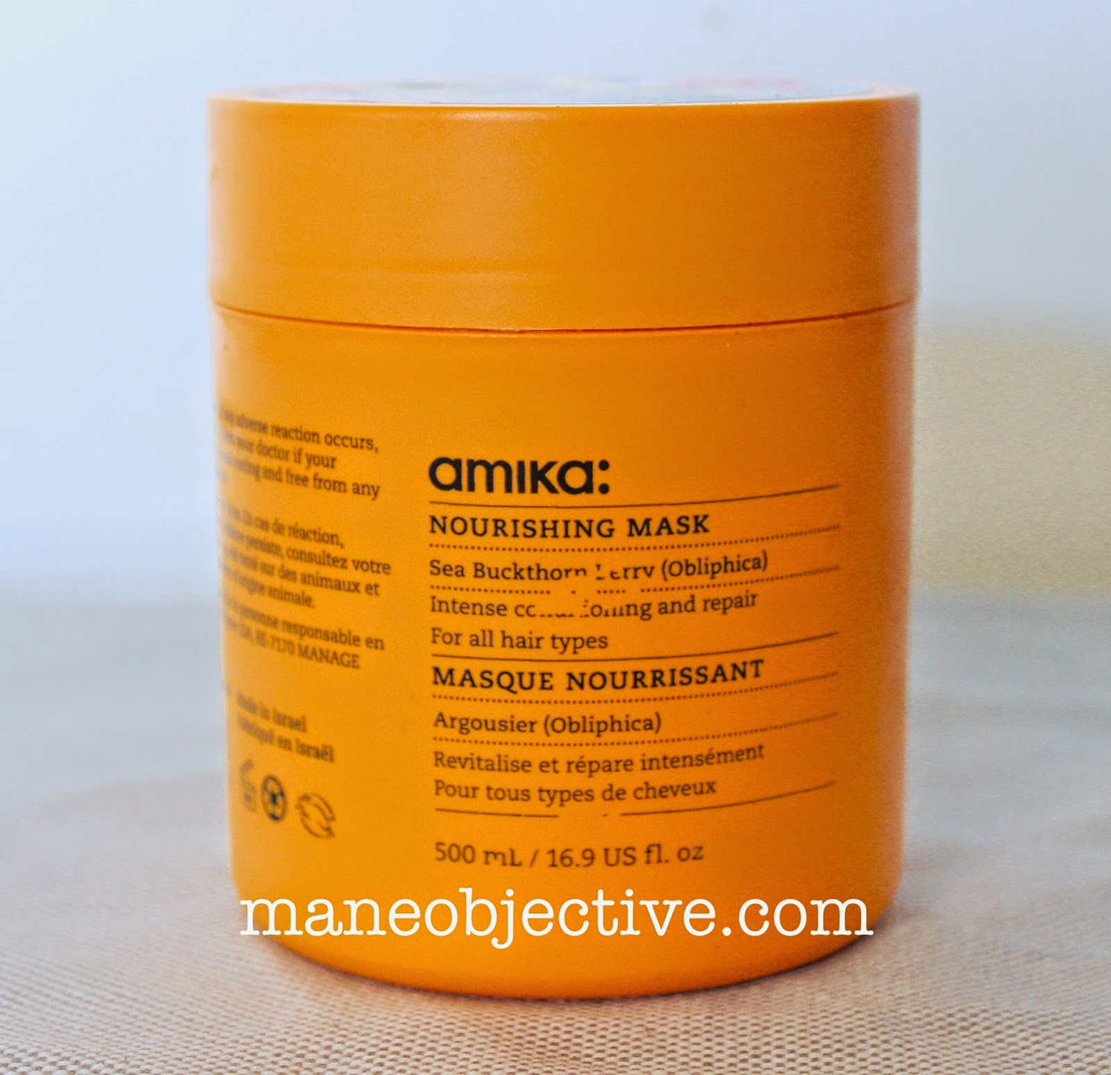The Mane Objective Review Amika Nourishing Mask with Sea Buckthorn