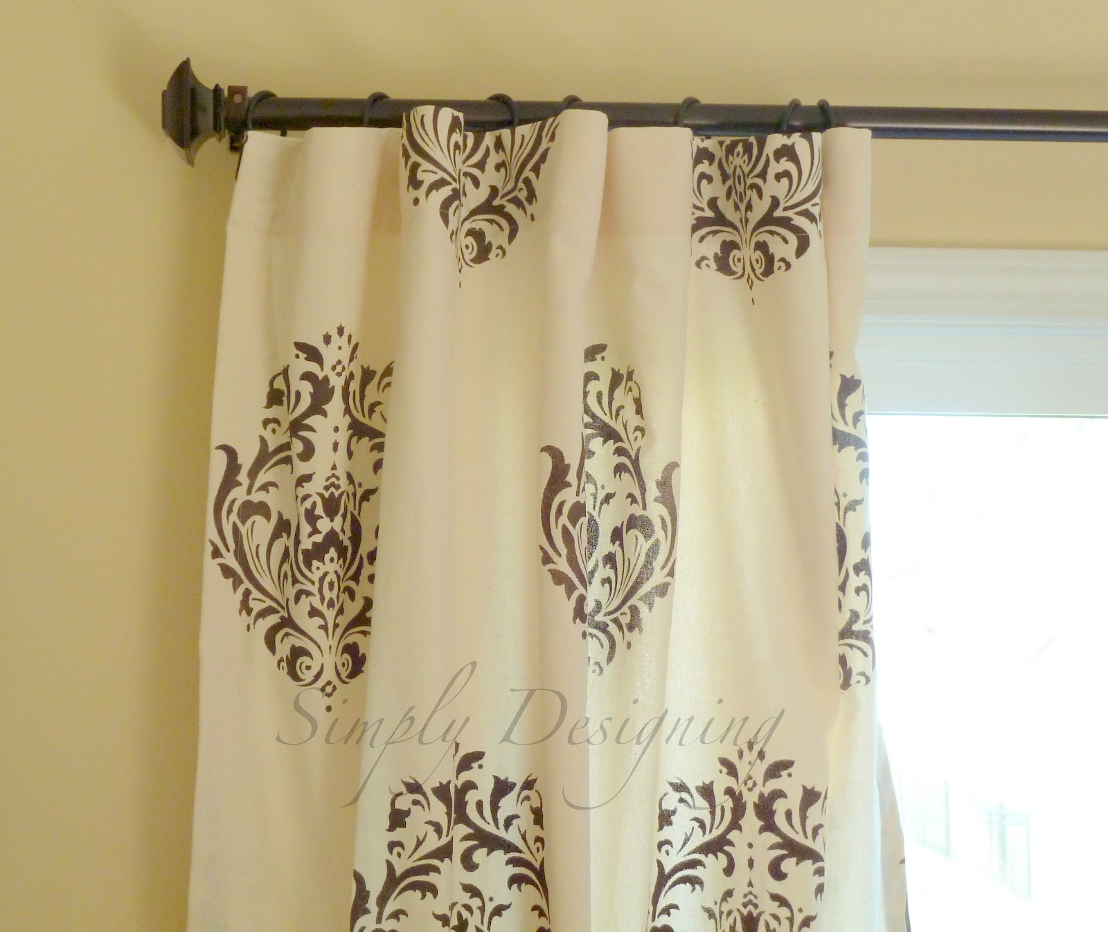 DIY Stenciled Curtains and a {GIVEAWAY} from Cutting Edge Stencils