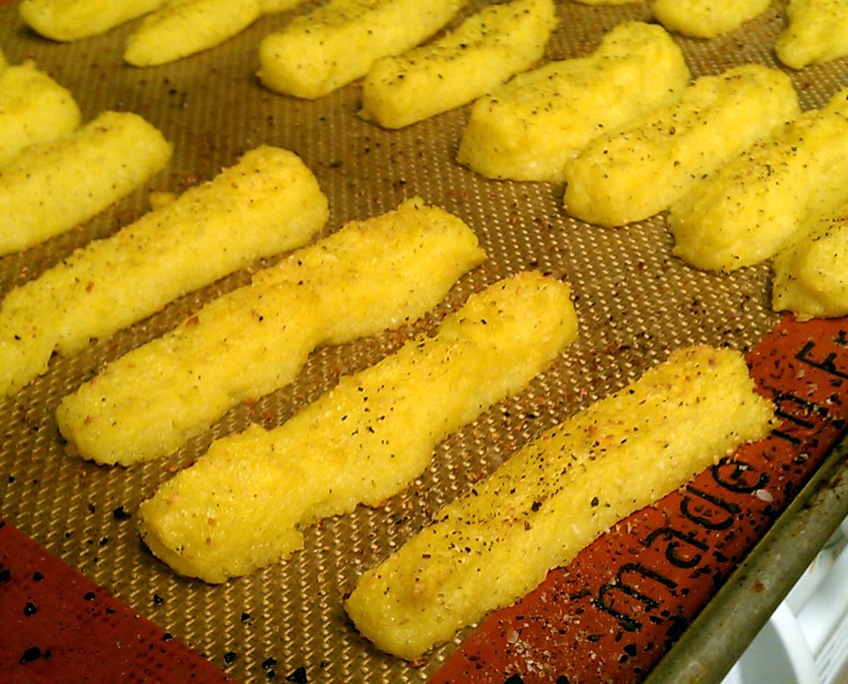 Kissing the Cook Garlic Polenta OvenFries