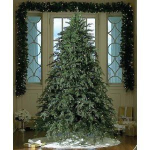 Pre-Lit "Feel-Real" Down Swept Artificial Christmas Tree