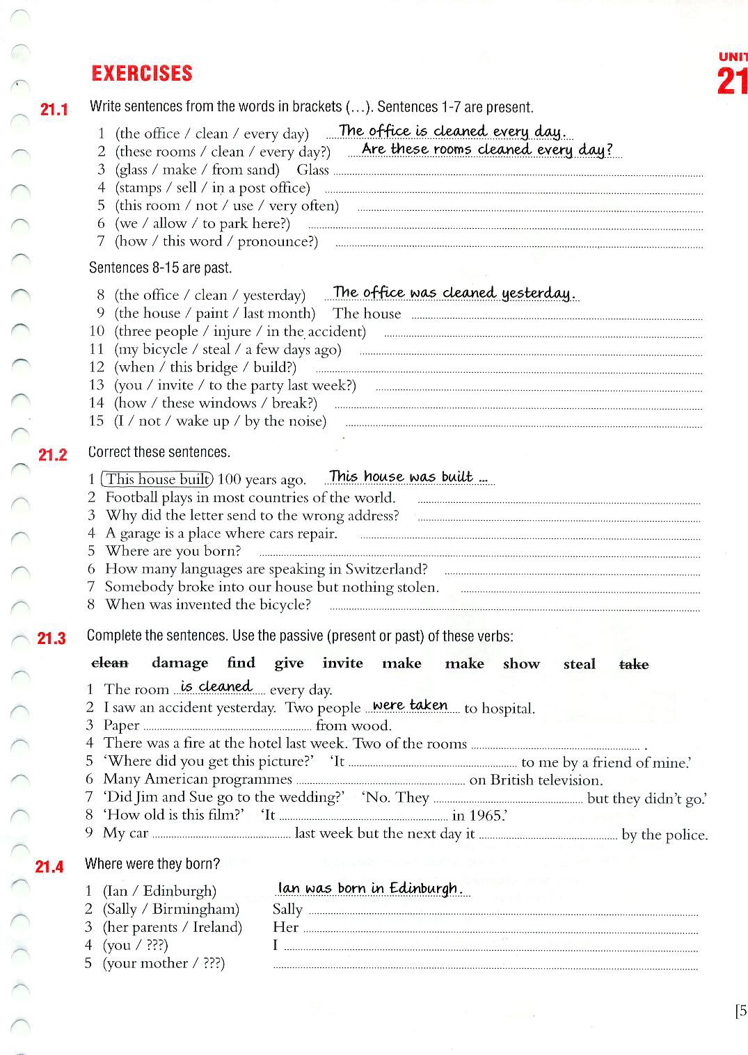 passive voice exercises do just exercises number 1 and 2