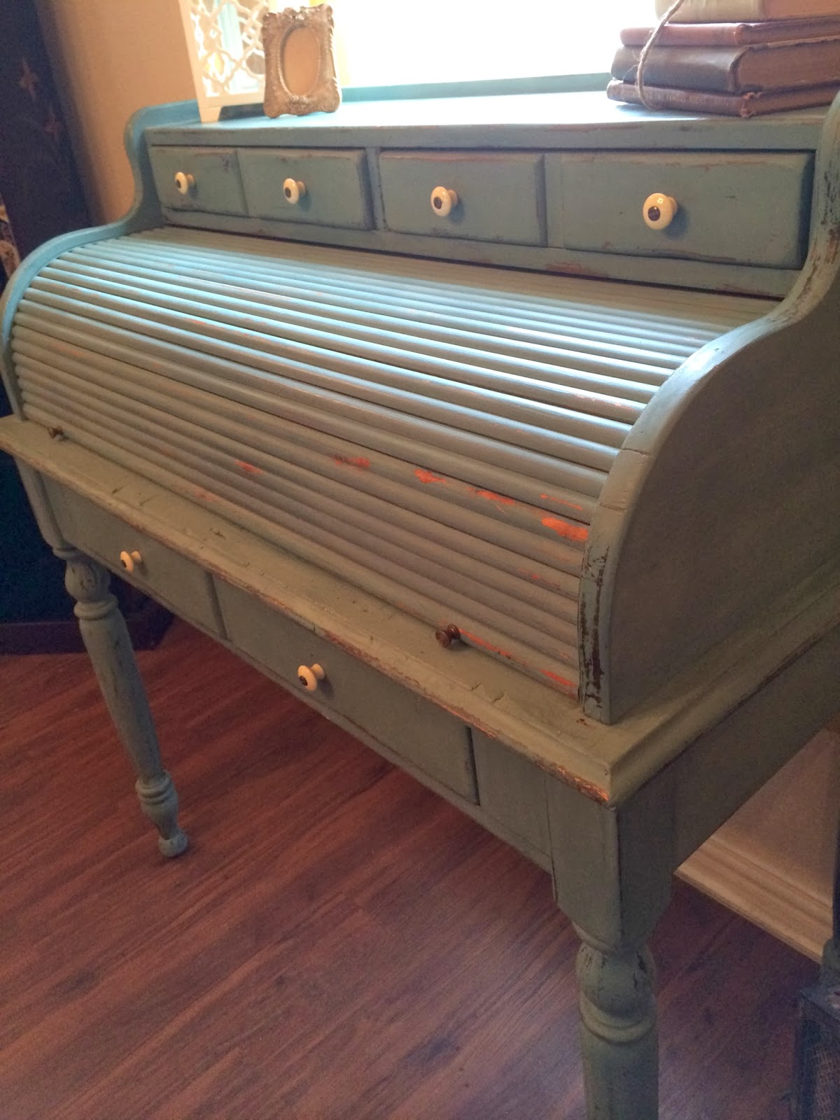Retro Rach Roll Top Desk Make Over {Miss Mustard Seed Milk Paint Review}