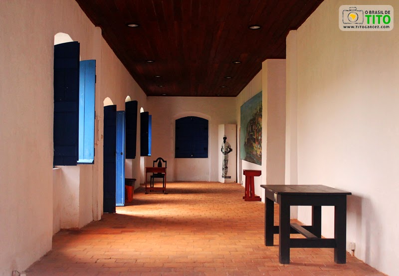 Detalhe do interior de edifício localizado na Fortaleza de São José de Macapá, no Amapá