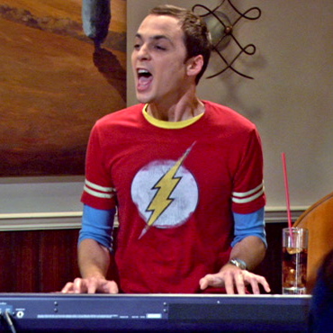 Sheldon Cooper played by Jim Parsons in The Big Bang Theory 