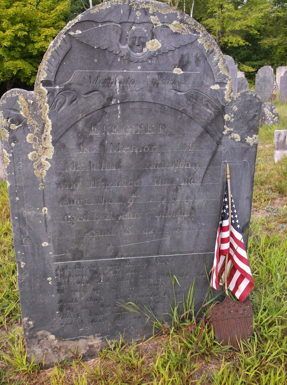 Nutfield Genealogy Tombstone Tuesday Mr. John Patterson, 1793