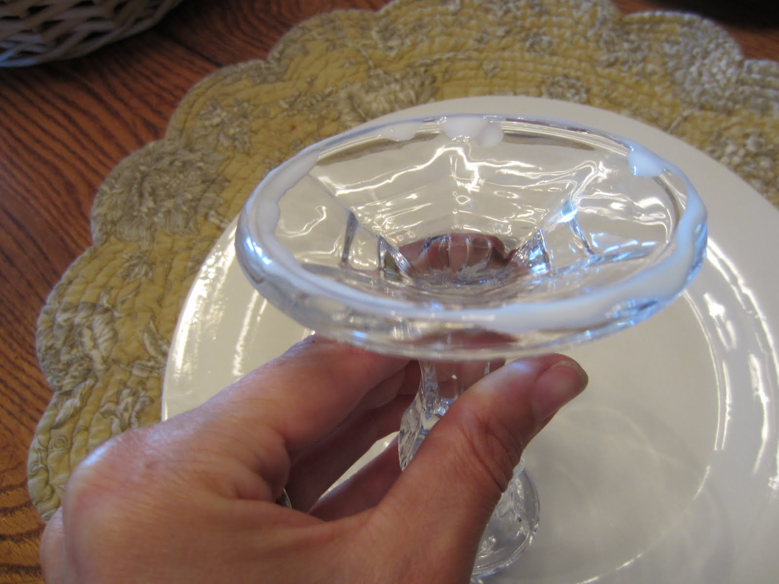 Blissfully Blessed Dollar Store Two Tiered Dish DIY