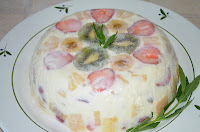 Застывший желейный торт перевернуть на блюдо