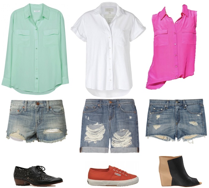 A Bit of Sass Look I Love Denim Cutoffs & Button Down Shirts