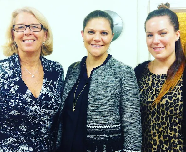 Crown Princess Victoria of Sweden visited Tjejzonen's office in Stockholm