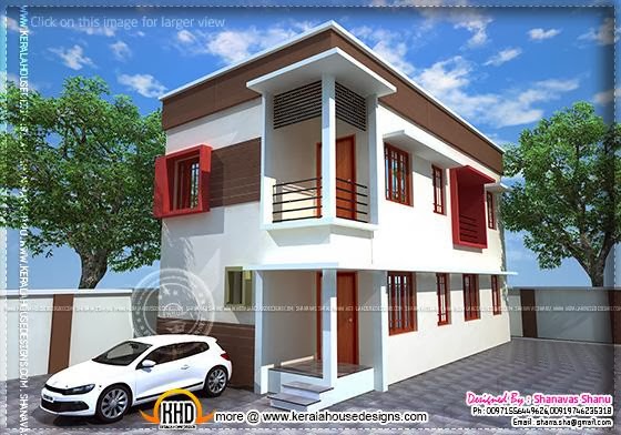 Small plot villa elevation