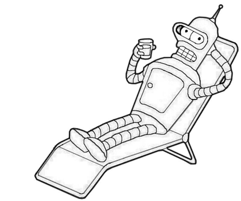 Bender Relax Coloring Pages bender-relax-coloring-pages