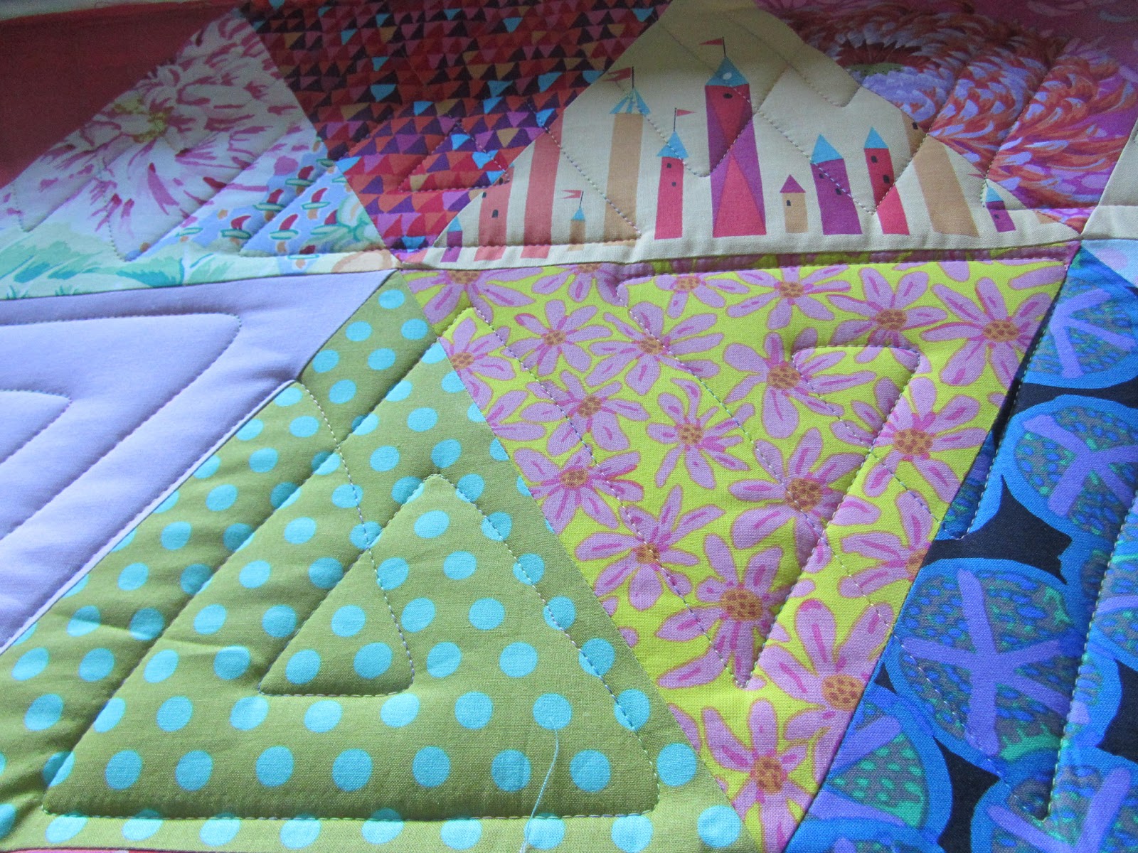 Quilting Square One HOT SUMMER NIGHTS FOR LILY blogger's quilt