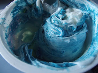blue frosting