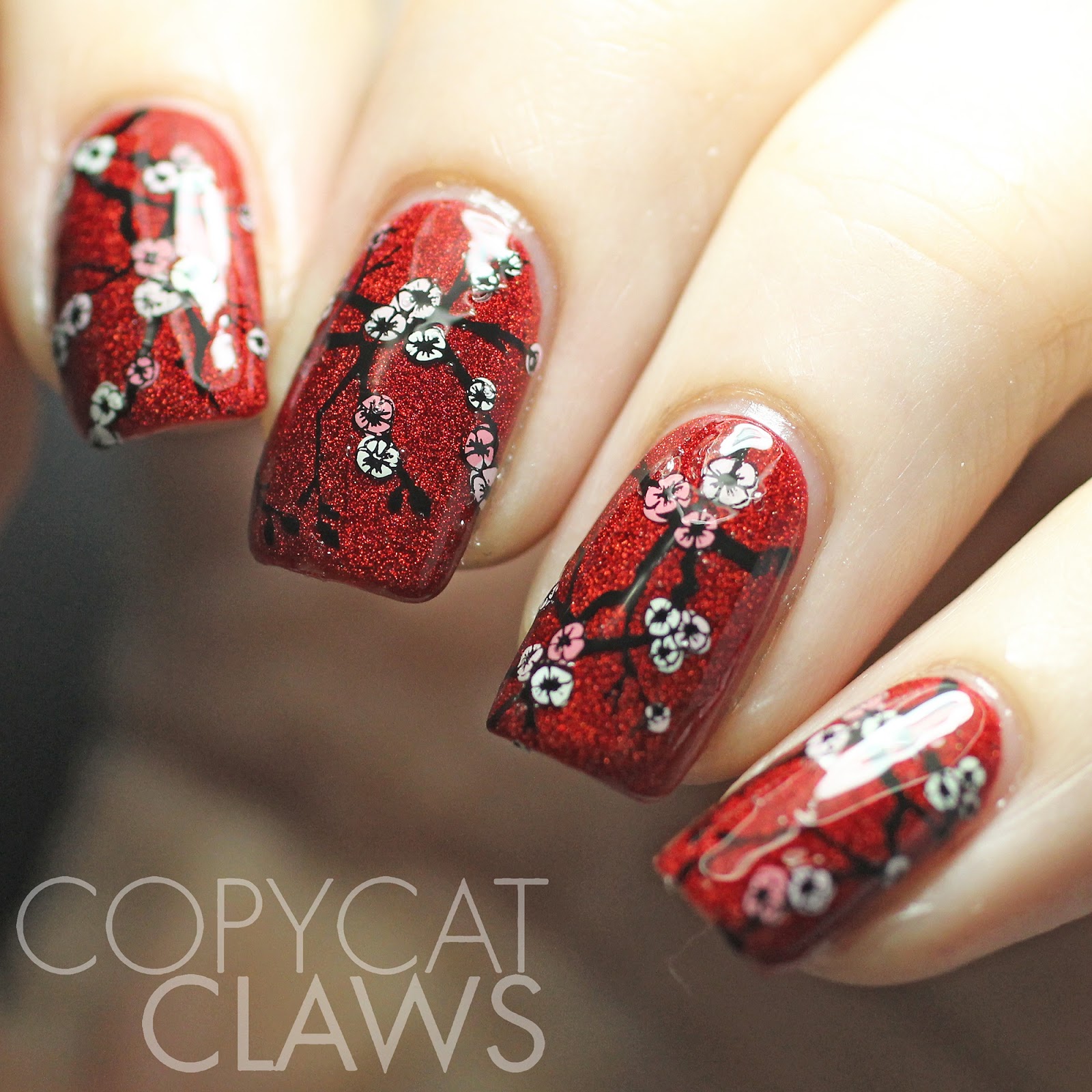 Copycat Claws: Sunday Stamping - Chinese New Year Nails
