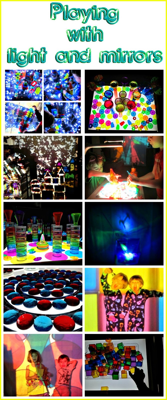 Epic Childhood Reggio, Light Table Play, and Light Play Playing with