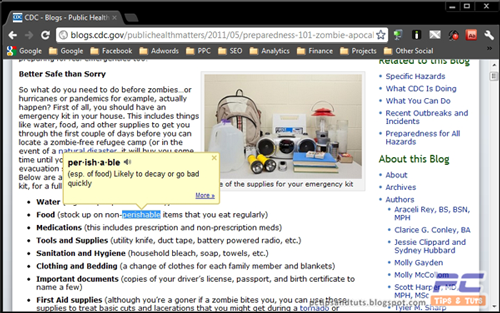 Double-click or highlight a term to select it and press the assigned trigger key (Shift, Ctrl, etc. depending on your preference on the extension options) to bring up the definition bubble. google-dictionary-on-page-words-best-google-chrome-extensions-top-chrome-extensions-top-google-chrome-extensions