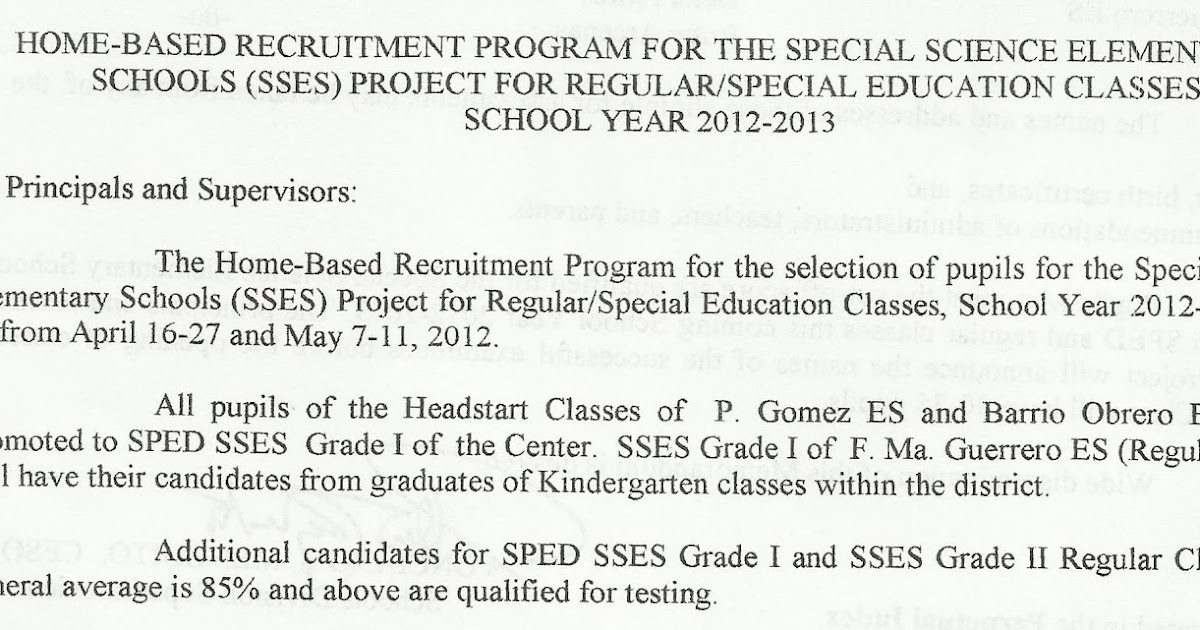 Department of Education Manila HomeBased Recruitment Program for