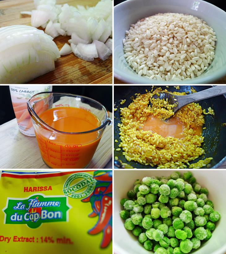 Cooking Weekends Carrot Risotto with Peas