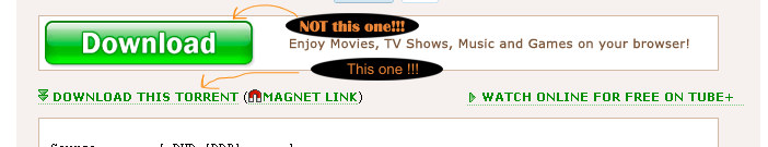you will be taken to their website download the torrent file by clicking on