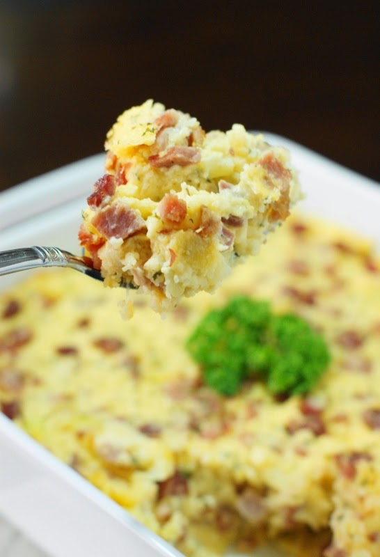 Ham & Cheese Grits Casserole (... & kissing a giraffe) The Kitchen is My Playground