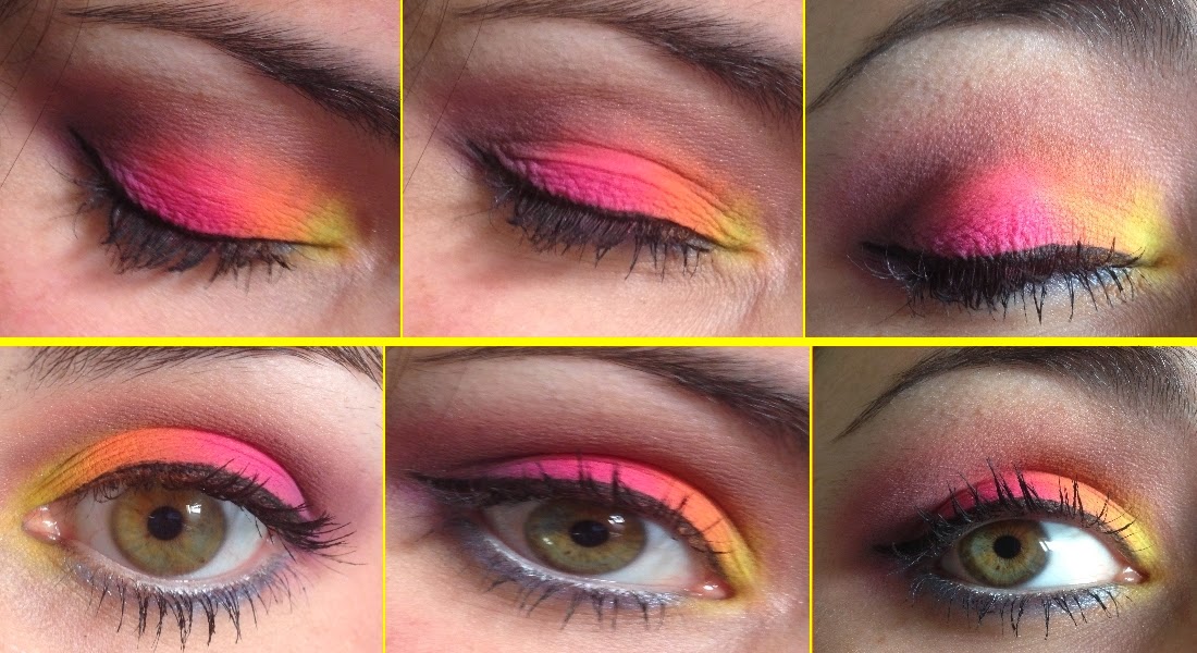 Maquillage FLUO again avec ACID palette I Clairette Sweety 