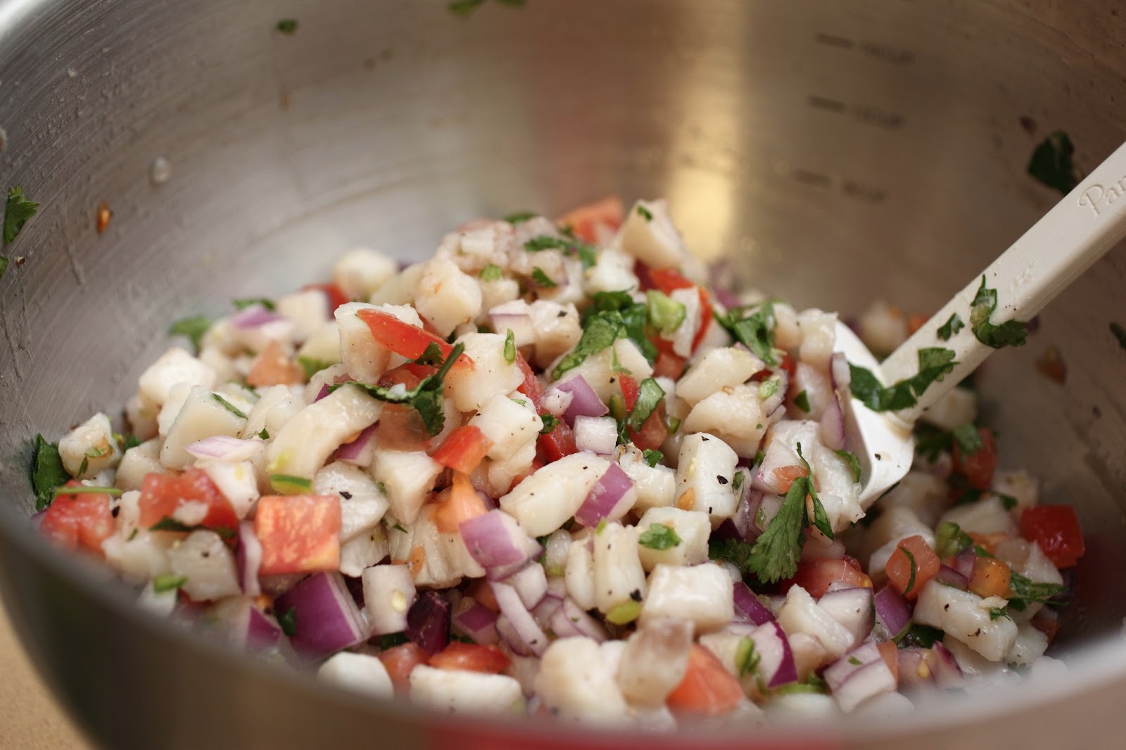 Happy Healthy Chocoholic Tilapia Ceviche