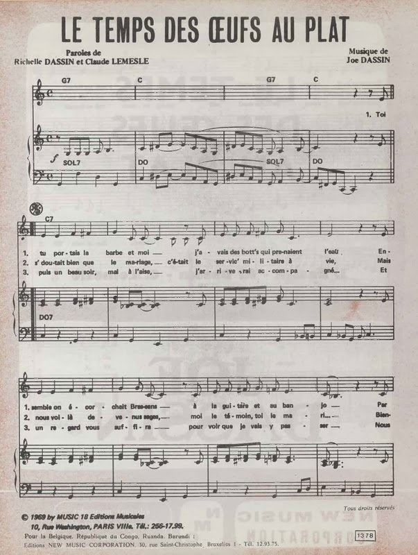 Blue Country La Discographie de Joe Dassin Partition Joe Dassin