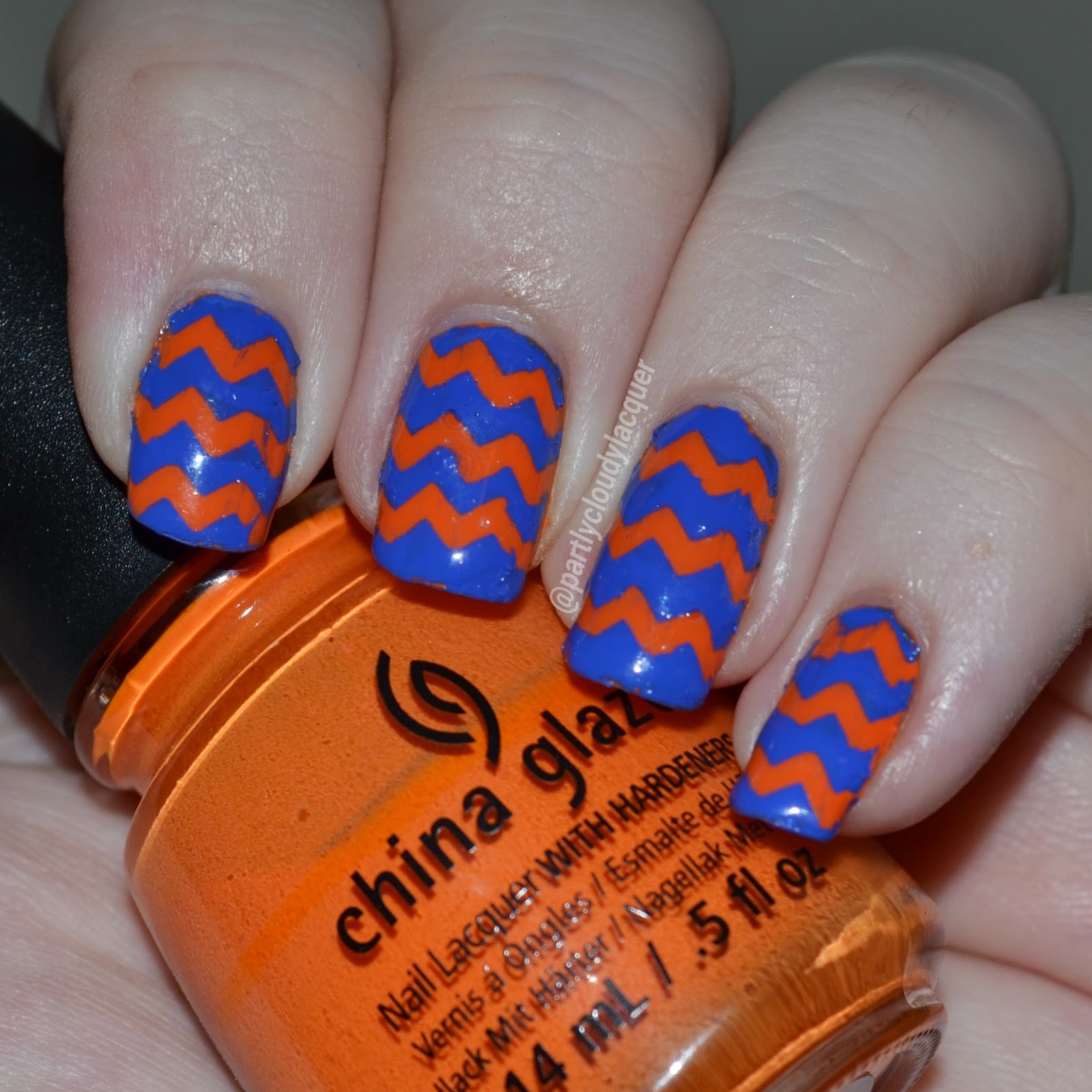 Partly Cloudy With a Chance of Lacquer: Florida Gator Nails 