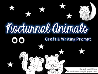 https://www.teacherspayteachers.com/Product/Nocturnal-Animal-Freebie-Craft-Writing-Prompt-2132732