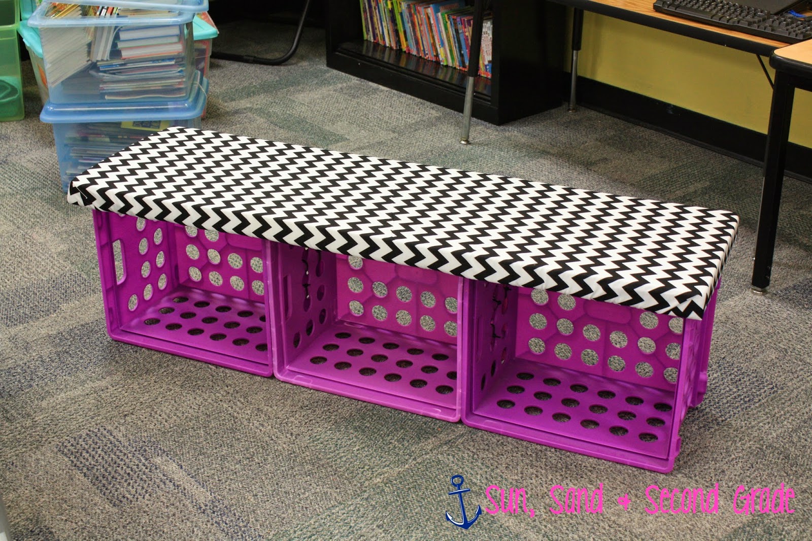 Classroom Project Crate Bench Tutorial Sun, Sand & Second Grade