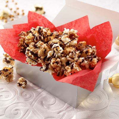 black tie popcorn, gourmet popcorn, holiday party recipes, party desserts, clean eating, Brenda Ajay, party food, popcorn