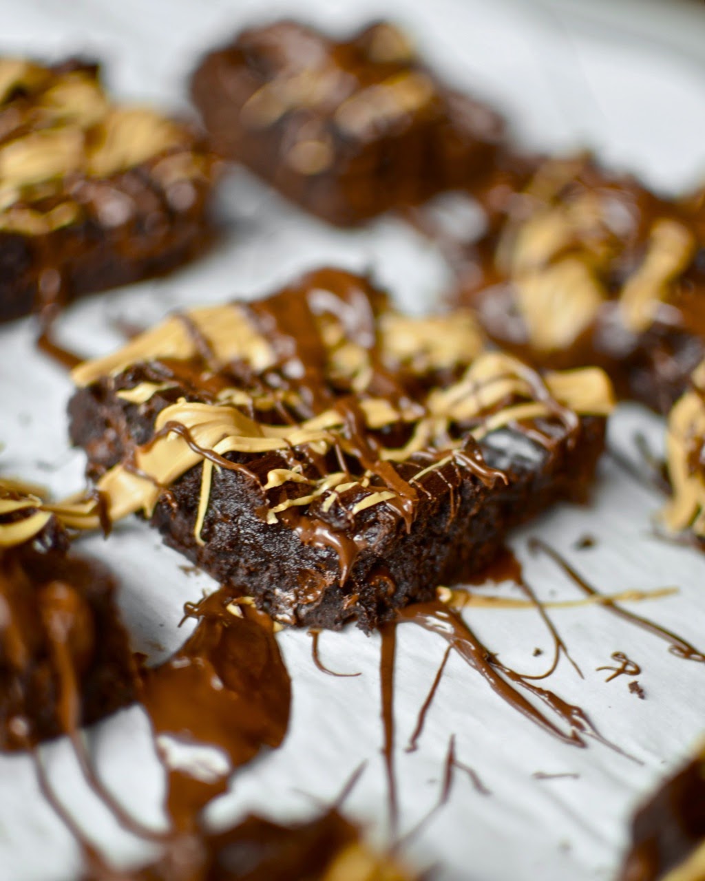 Yammie's Glutenfreedom Peanut Butter Brownies {NO Flour, Butter, or