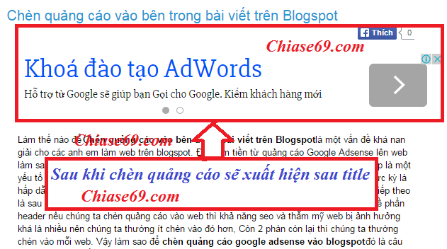 Chèn quảng cáo vào bên trong bài viết trên Blogspot Chèn quảng cáo vào bên trong bài viết trên Blogspot