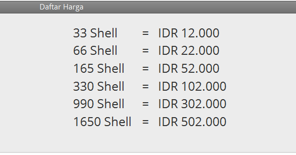 Daftar Harga Voucher Game Online Harga Voucher Garena Shell