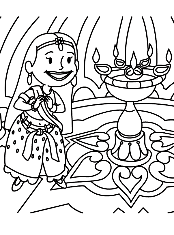 Free Coloring Pages Diwali Coloring Pages, 2011 Deepavali Coloring Pages