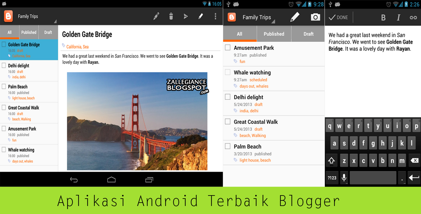 6 Aplikasi Android Terpopuler Untuk Para Blogger 6 Aplikasi Android Terpopuler Untuk Para Blogger