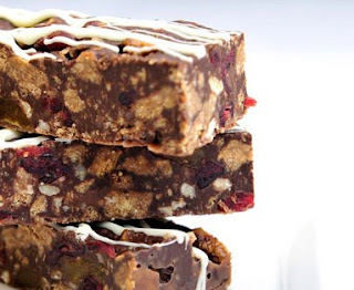 Home-made Chocolate and Nuts Squares