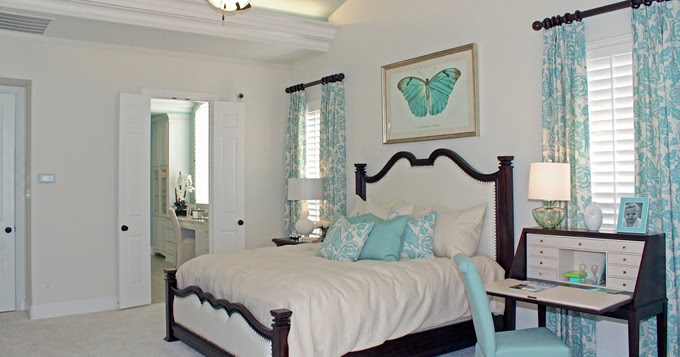 Home Improvement Ideas: DECORACION DE DORMITORIO EN BLANCO Y TURQUESA