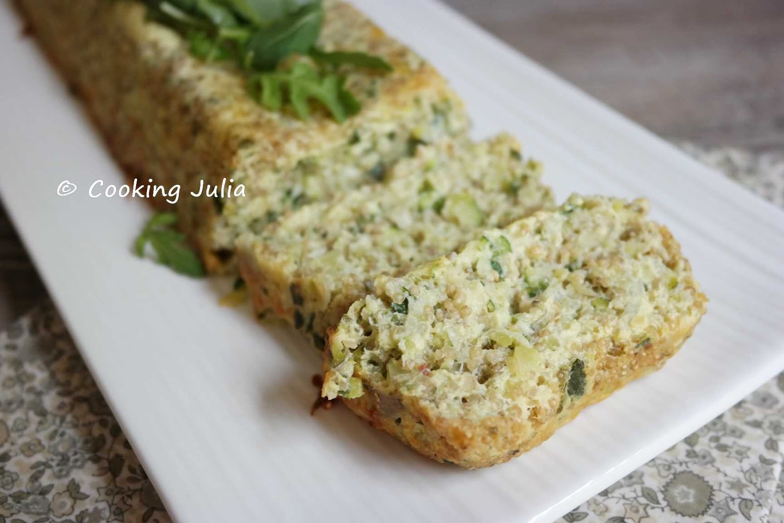 COOKING JULIA TERRINE DE COURGETTE AU QUINOA