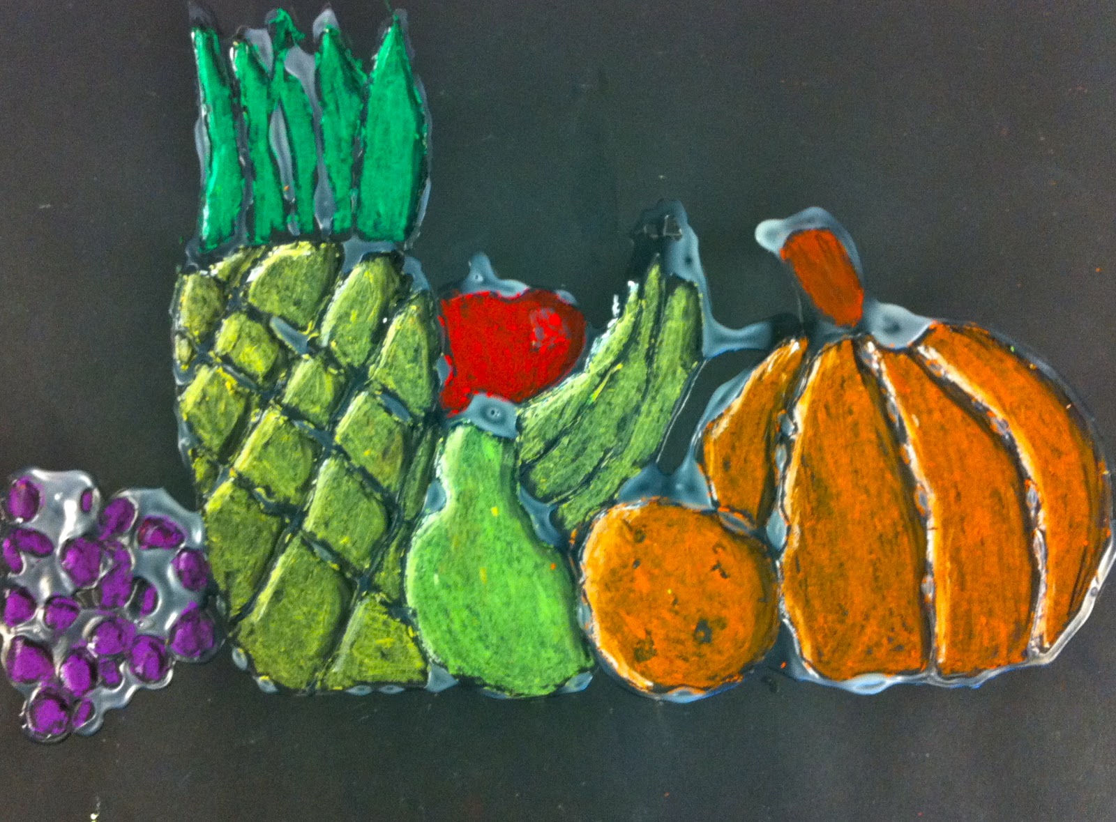 Expression of Imagination "Glue & Pastel Harvest" by Sixth Grade