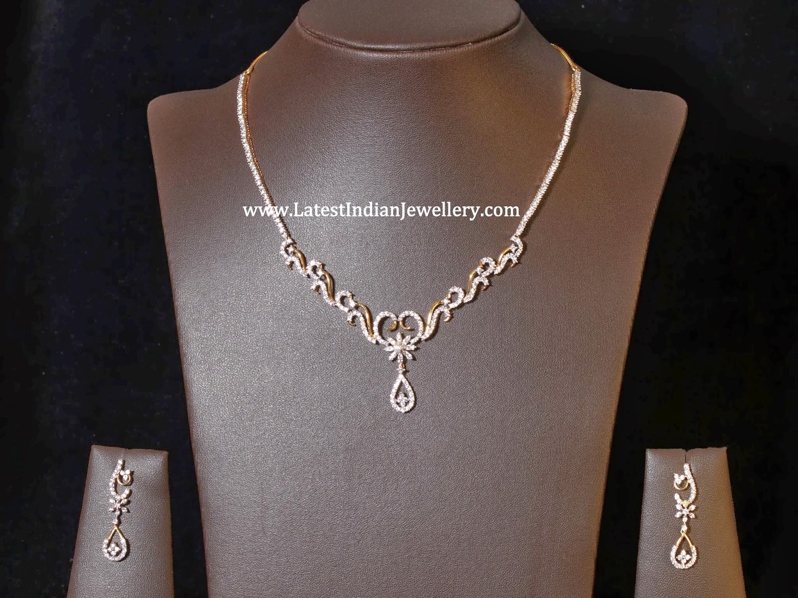 simple diamond necklace for wedding