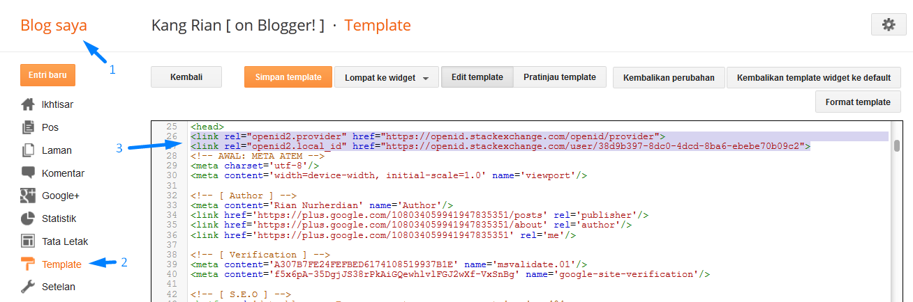 Tutorial Cara Mengaktifkan OpenID di Blogger