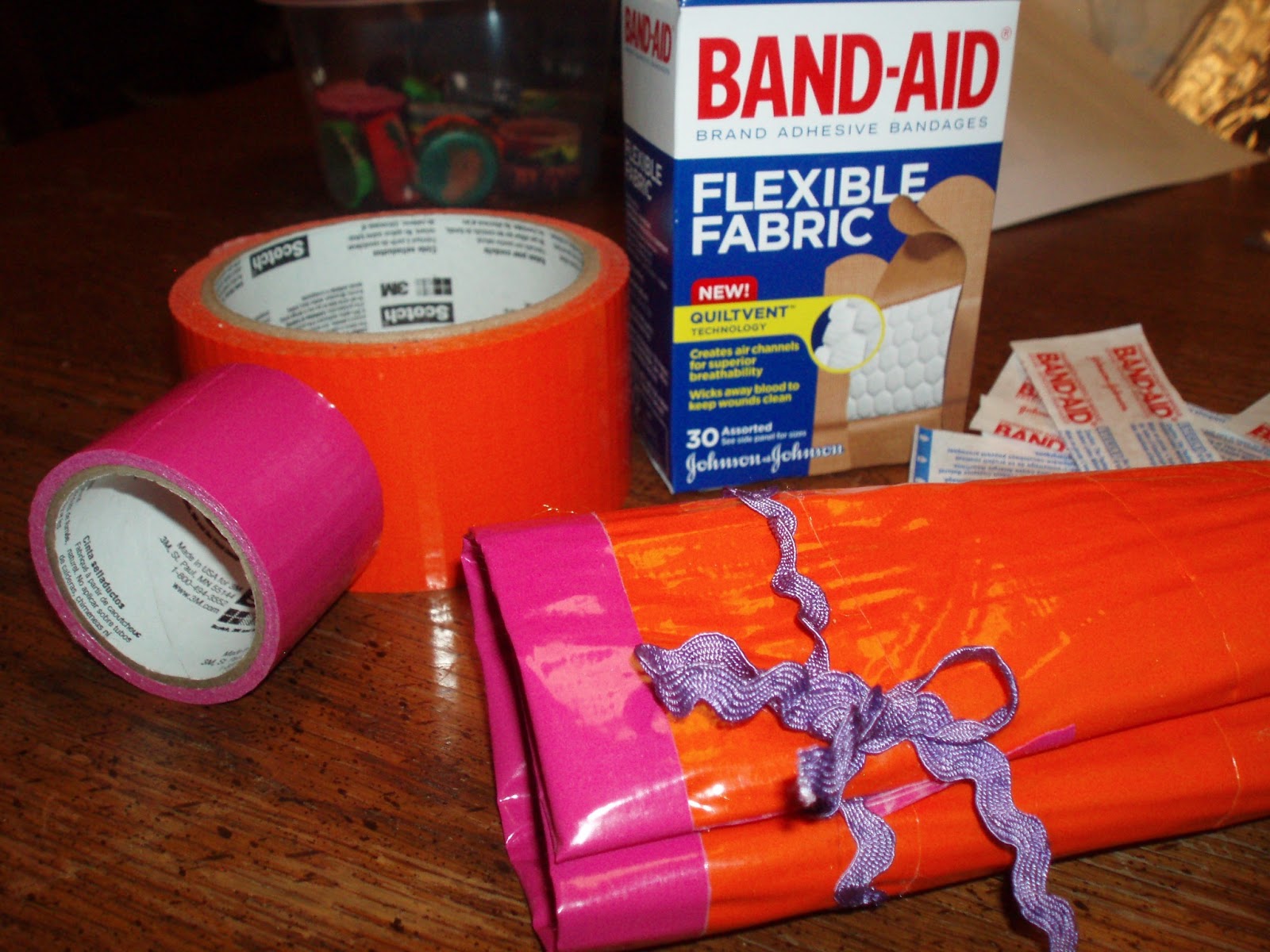 Duct Tape Mini First Aid Kit Roll Craft Tutorial DIY Rural Mom