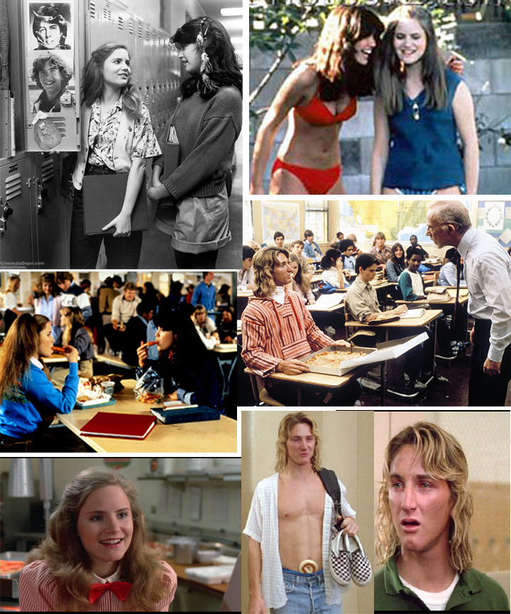 Checkerboard Vans, Spicoli's 'drug rug' poncho and Phoebe Cates red bikini ... Checkerboard Vans, Spicoli's 'drug rug' poncho and Phoebe Cates red bikini ...