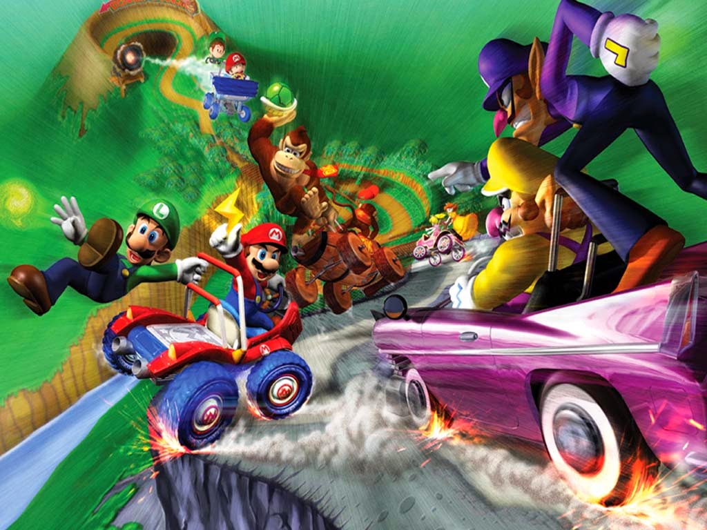 Nintendo não descarta uso de dois personagens por kart, como em Double Dash, em um futuro jogo Mario+Kart+Double+Dash+Nintendo+Blast