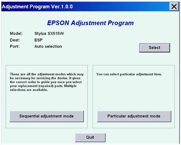 Epson SX510w, SX515w Resetter Download Epson SX510w, SX515w Resetter Download