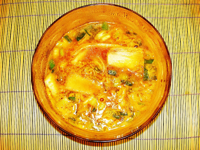 Canh kim chi với cá thu