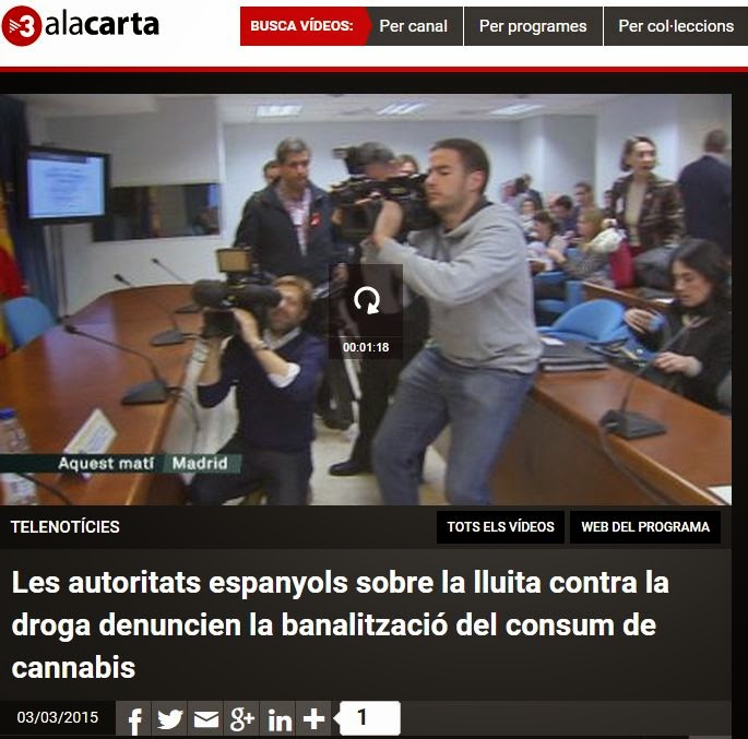  Les autoritats espanyols sobre la lluita contra la droga denuncien la banalització del consum de cannabis